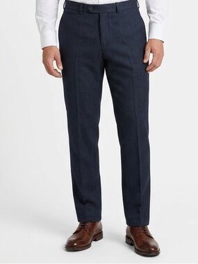 Banana Republic Aiden Fit Straight Navy Dress Pants Size 34x32